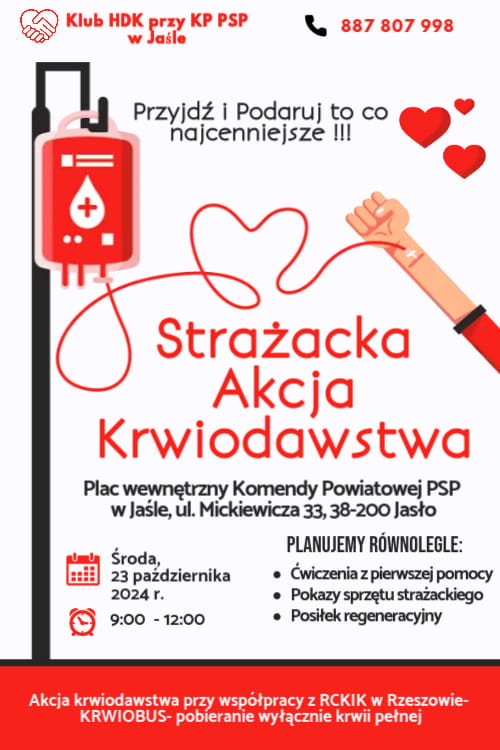 Strażacka Akcja Krwiodawstwa w Jaśle