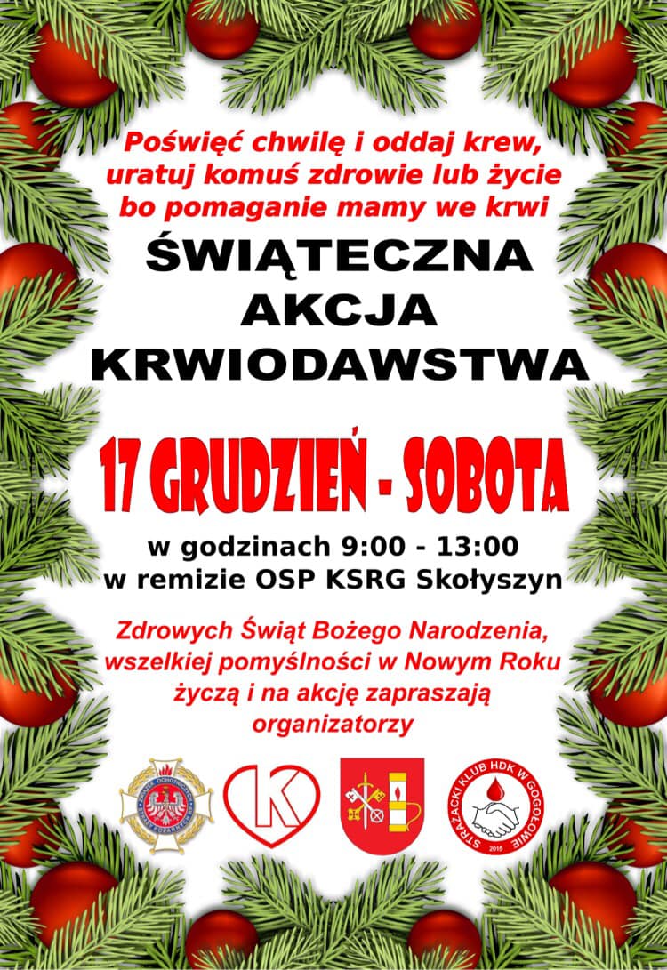 Świąteczna Akcja Krwiodawstwa w Skołyszynie