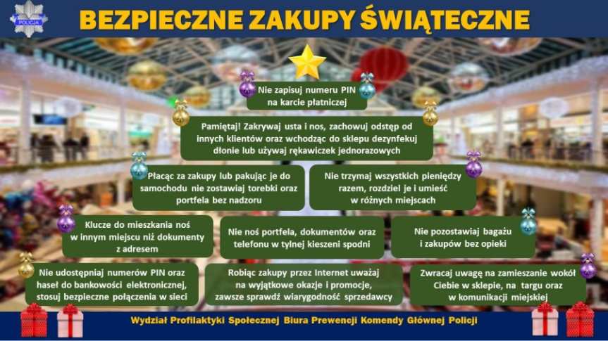 Bezpieczne zakupy świąteczne - przestrogi policji