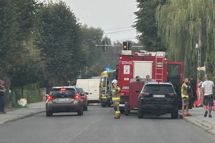 Wypadek w Błażowej. Zderzenie motocyklisty z samochodem