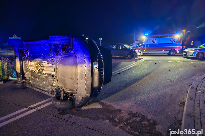 Wypadek w Jaśle na DK28