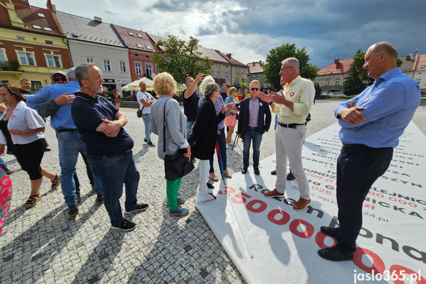 Akcja "Tłuste koty PiS" w Jaśle