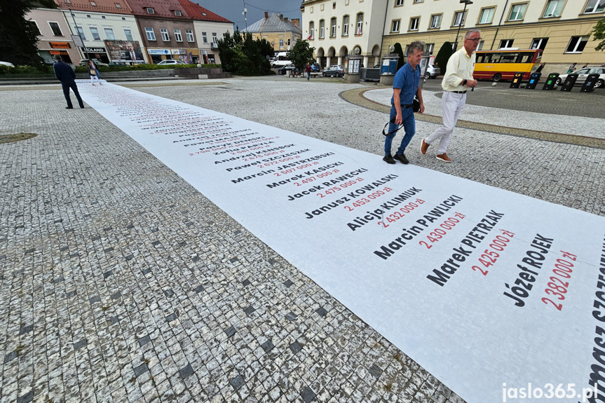 Akcja "Tłuste koty PiS" w Jaśle