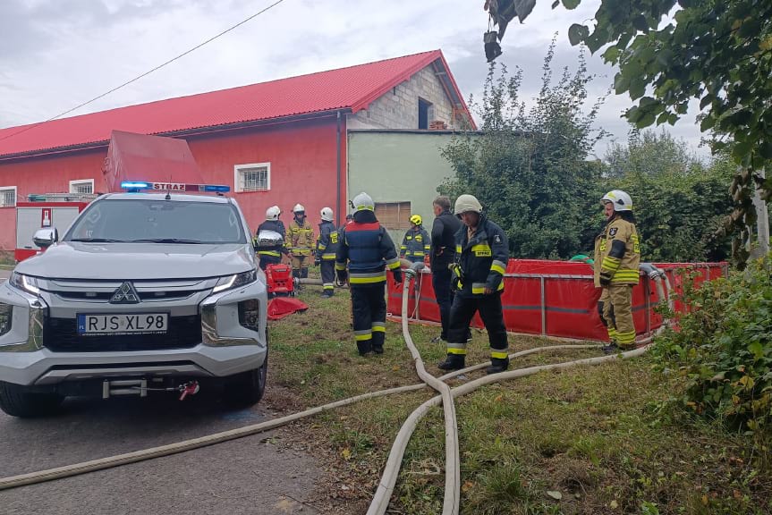 Ćwiczenia strażaków w Mytarzu