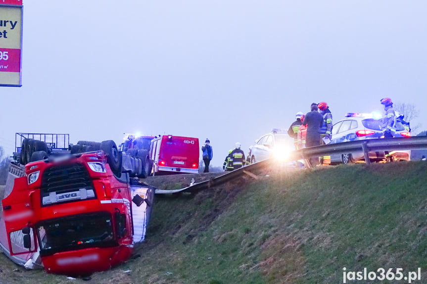 Kolizja ciężarówki w Jaśle