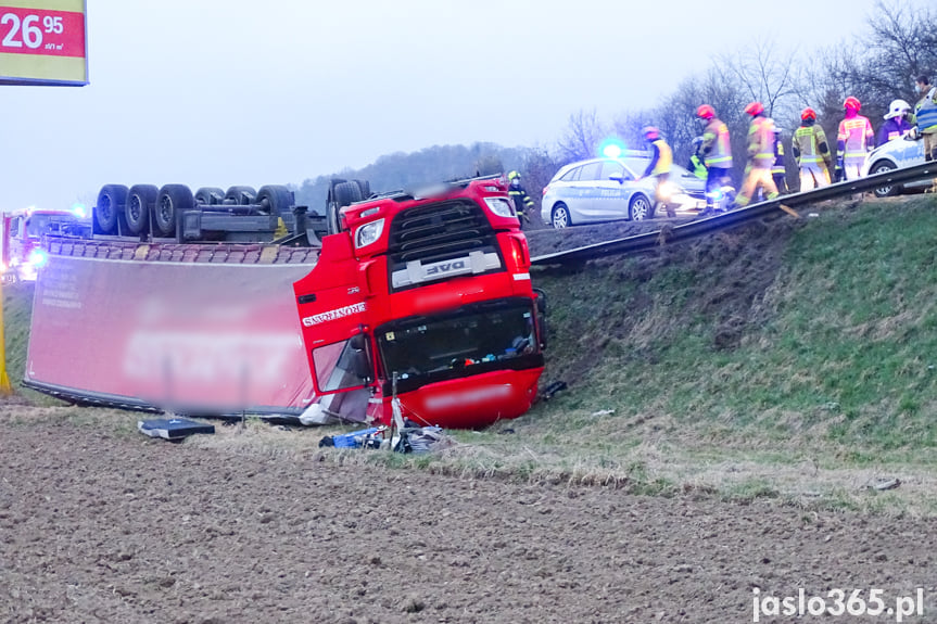 Kolizja ciężarówki w Jaśle