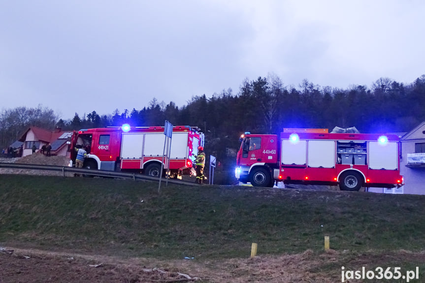 Kolizja ciężarówki w Jaśle