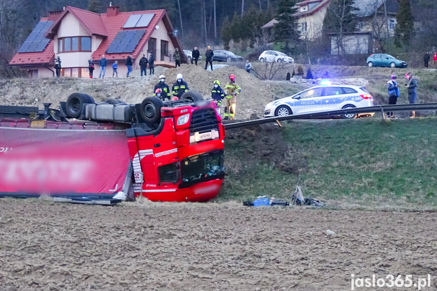 Kolizja ciężarówki w Jaśle