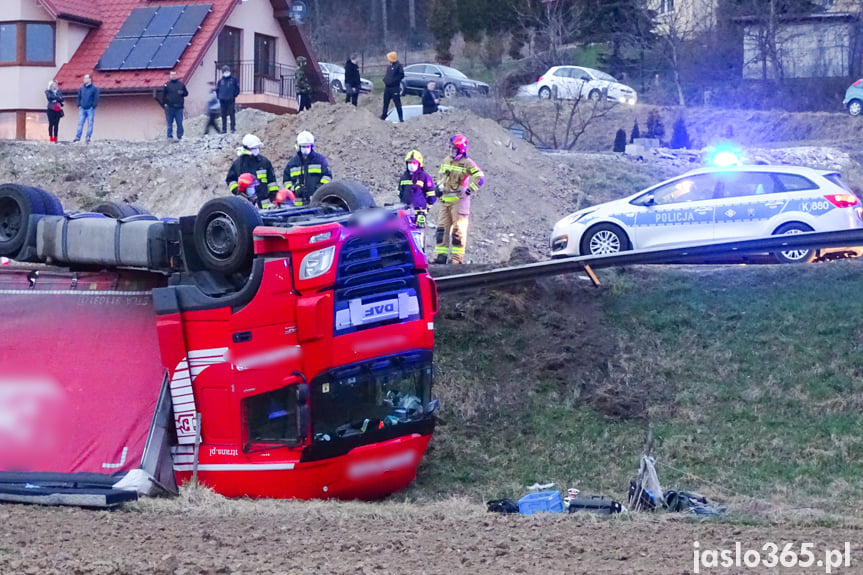 Kolizja ciężarówki w Jaśle