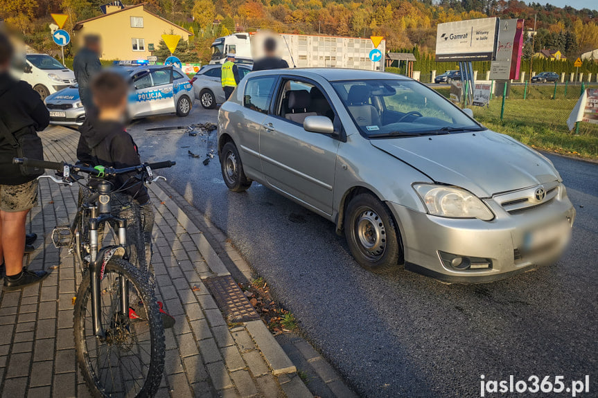 Kolizja na skrzyżowaniu w Jaśle