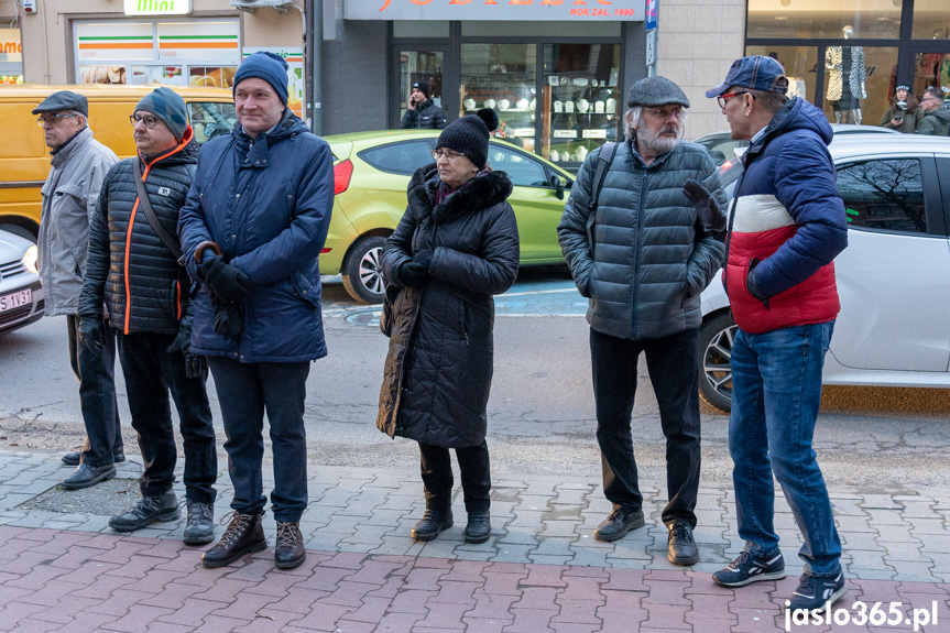 Konferencja prasowa przy I LO w Jaśle