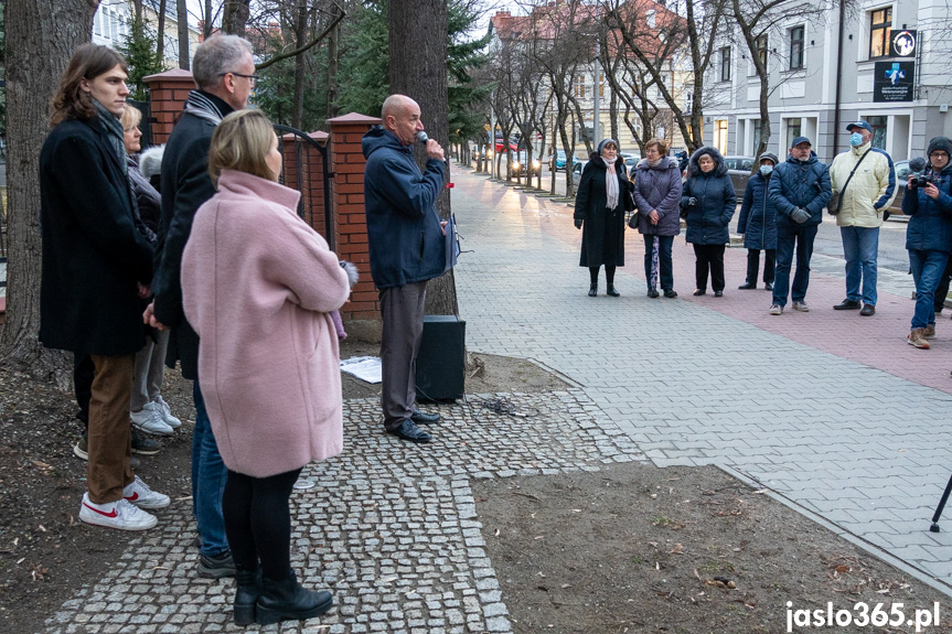 Konferencja prasowa przy I LO w Jaśle