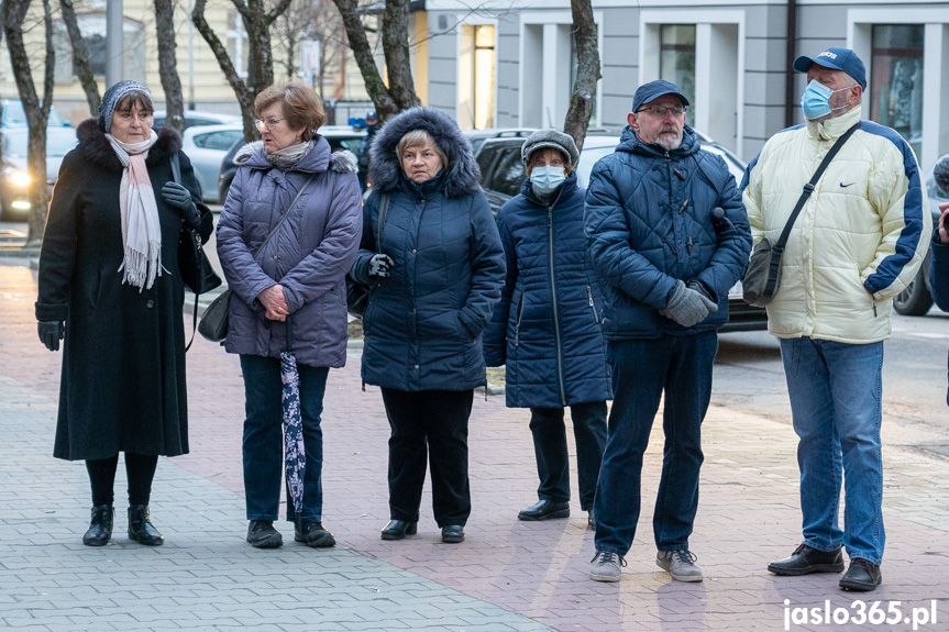 Konferencja prasowa przy I LO w Jaśle