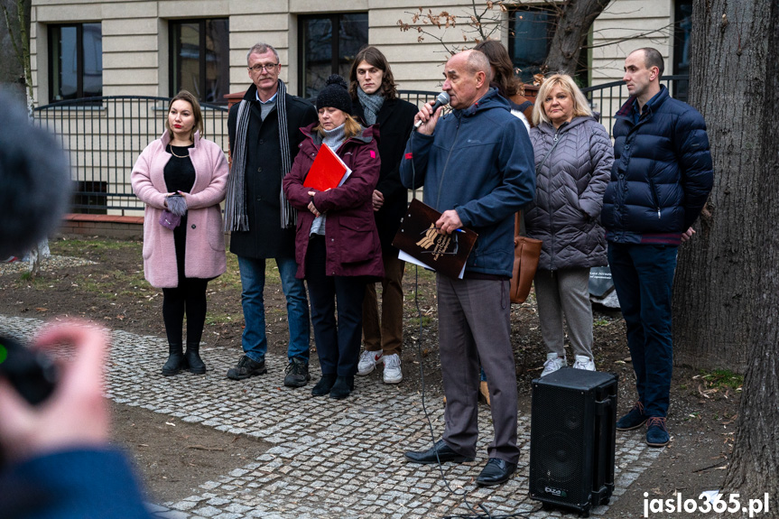 Konferencja prasowa przy I LO w Jaśle