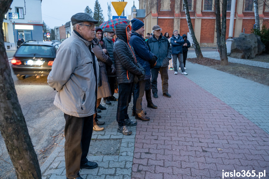 Konferencja prasowa przy I LO w Jaśle