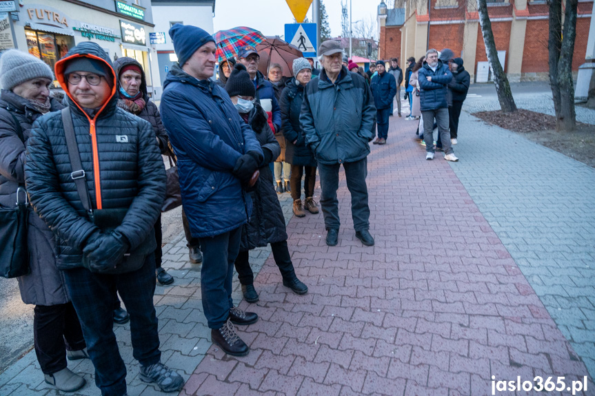 Konferencja prasowa przy I LO w Jaśle