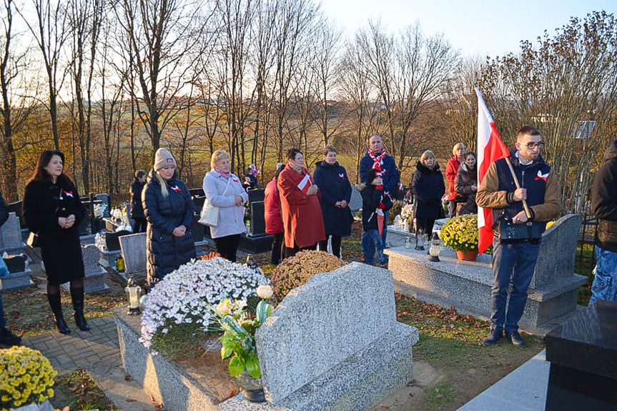 Marsz z okazji 106. rocznicy Święta Niepodległości w Sieklówce