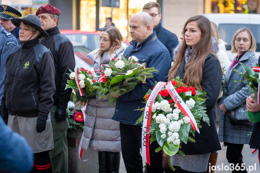 Odsłonięcie obelisku w Jaśle