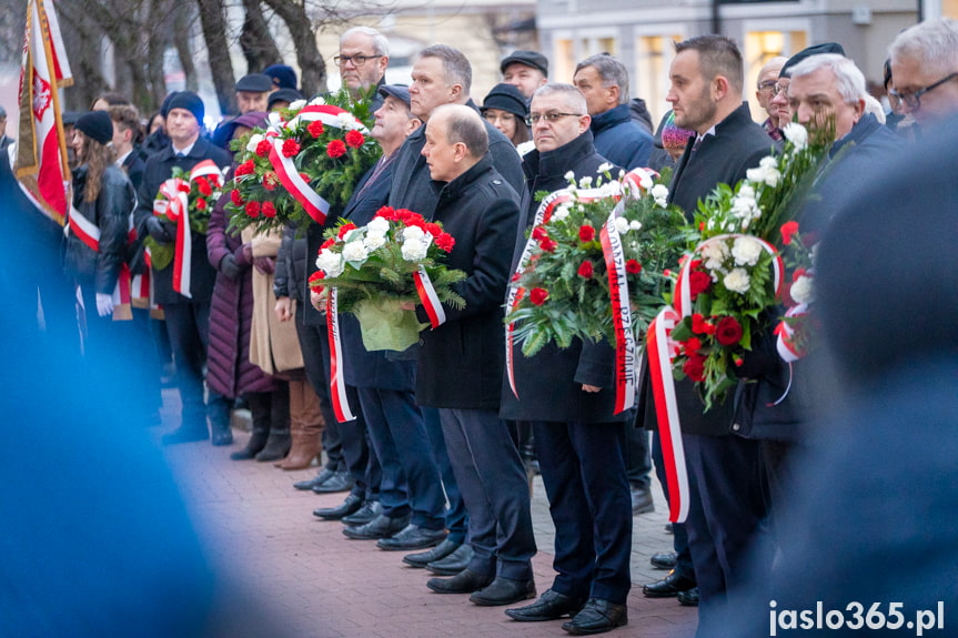 Odsłonięcie obelisku w Jaśle