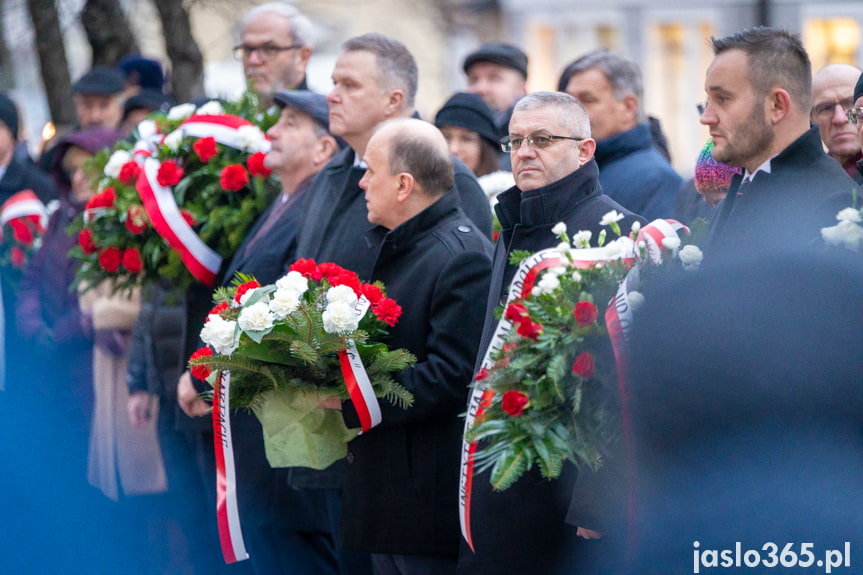 Odsłonięcie obelisku w Jaśle