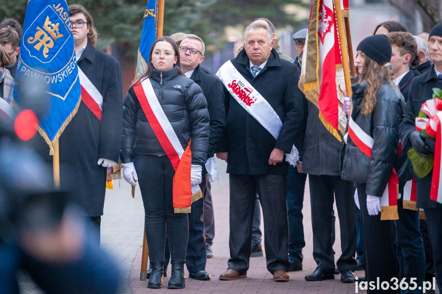 Odsłonięcie obelisku w Jaśle