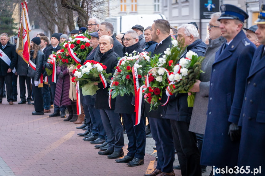 Odsłonięcie obelisku w Jaśle