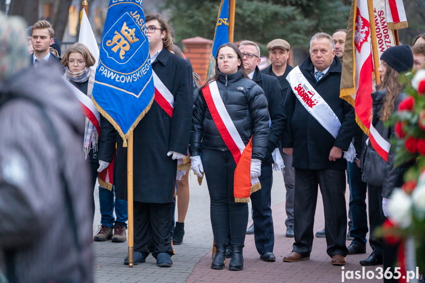 Odsłonięcie obelisku w Jaśle