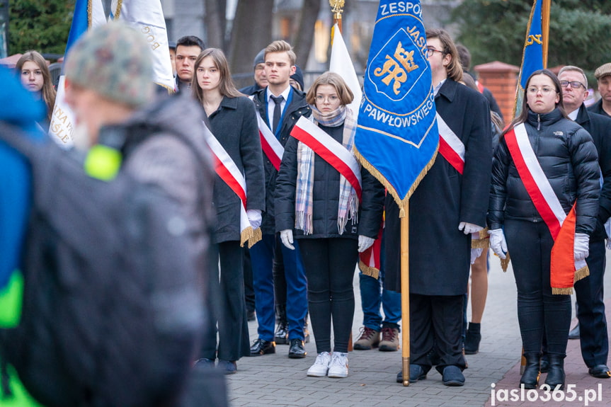 Odsłonięcie obelisku w Jaśle