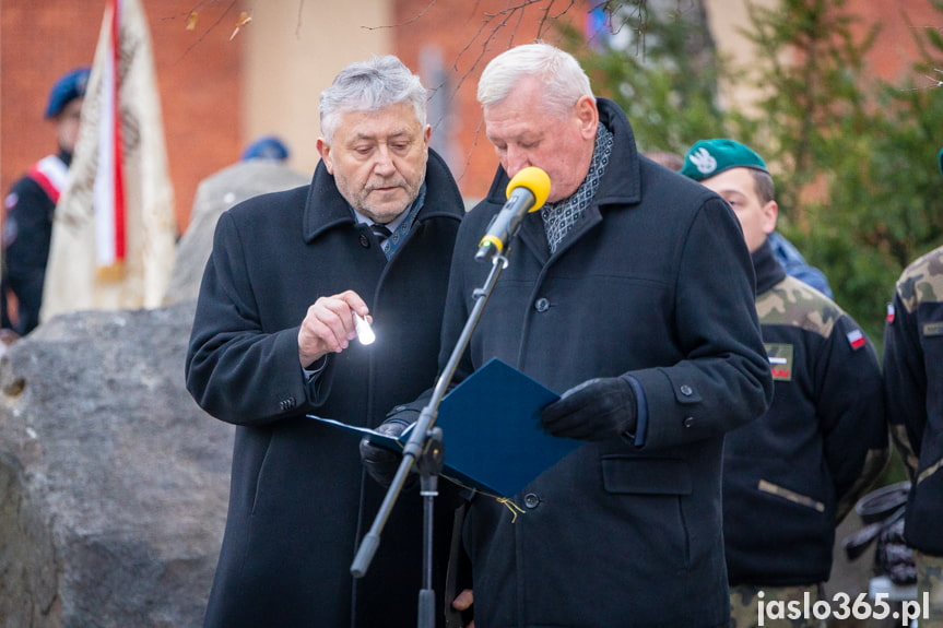 Odsłonięcie obelisku w Jaśle