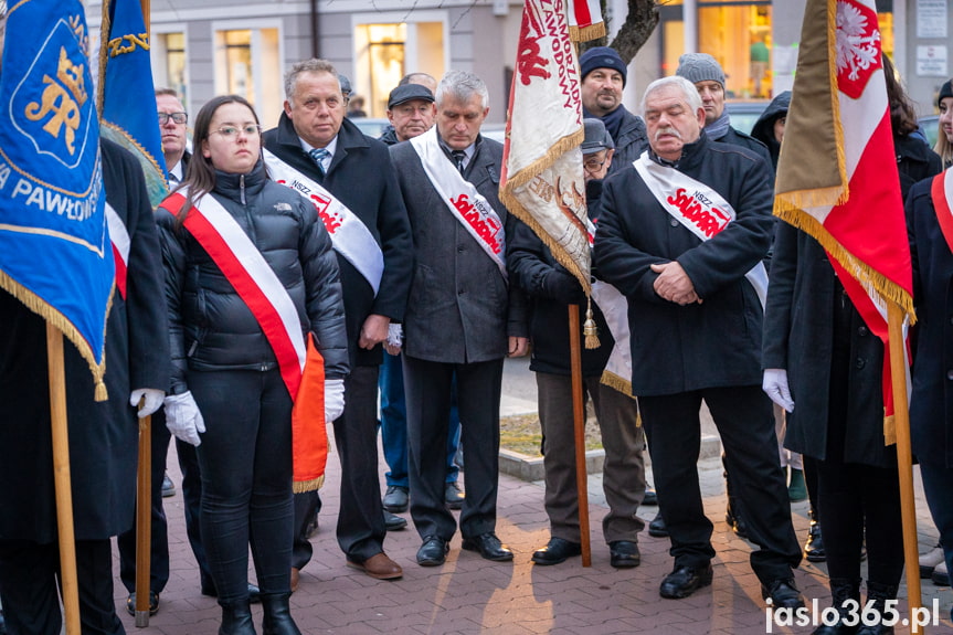 Odsłonięcie obelisku w Jaśle