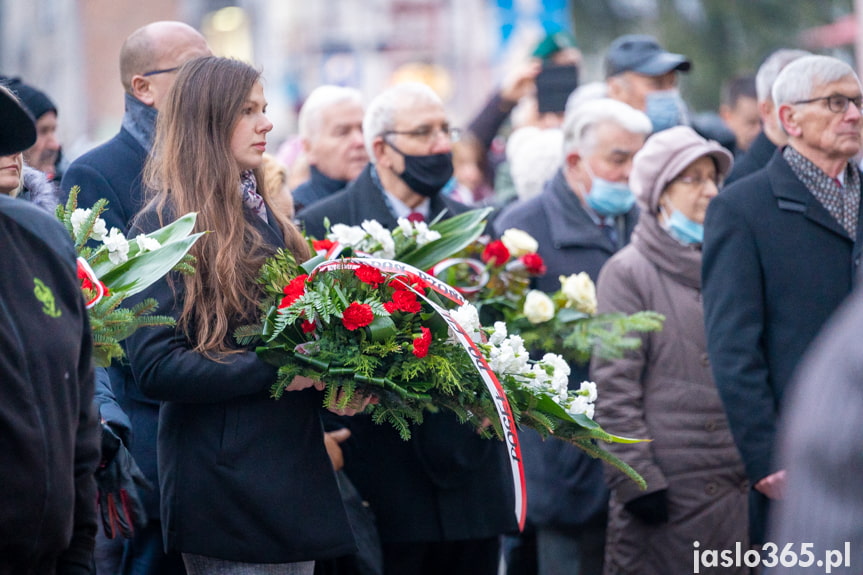 Odsłonięcie obelisku w Jaśle