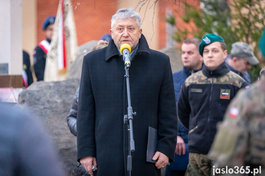 Odsłonięcie obelisku w Jaśle