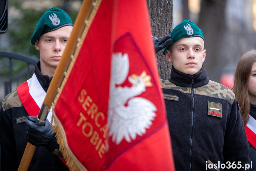 Odsłonięcie obelisku w Jaśle