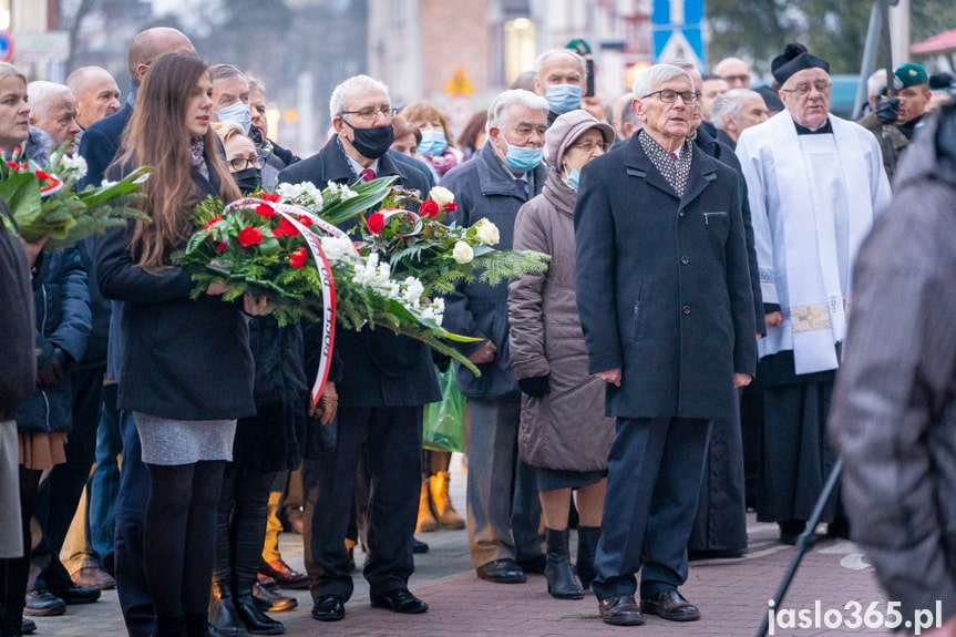 Odsłonięcie obelisku w Jaśle