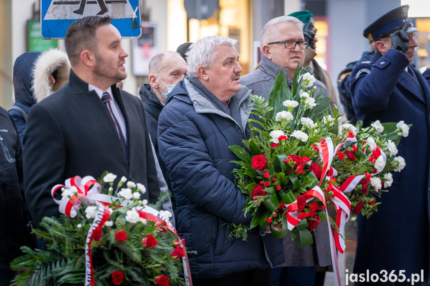 Odsłonięcie obelisku w Jaśle