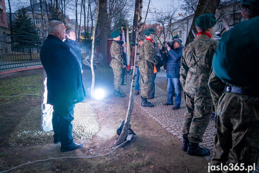 Odsłonięcie obelisku w Jaśle