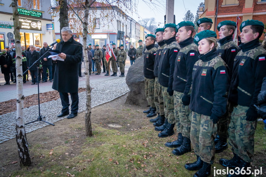 Odsłonięcie obelisku w Jaśle