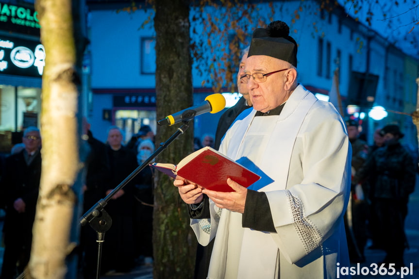 Odsłonięcie obelisku w Jaśle