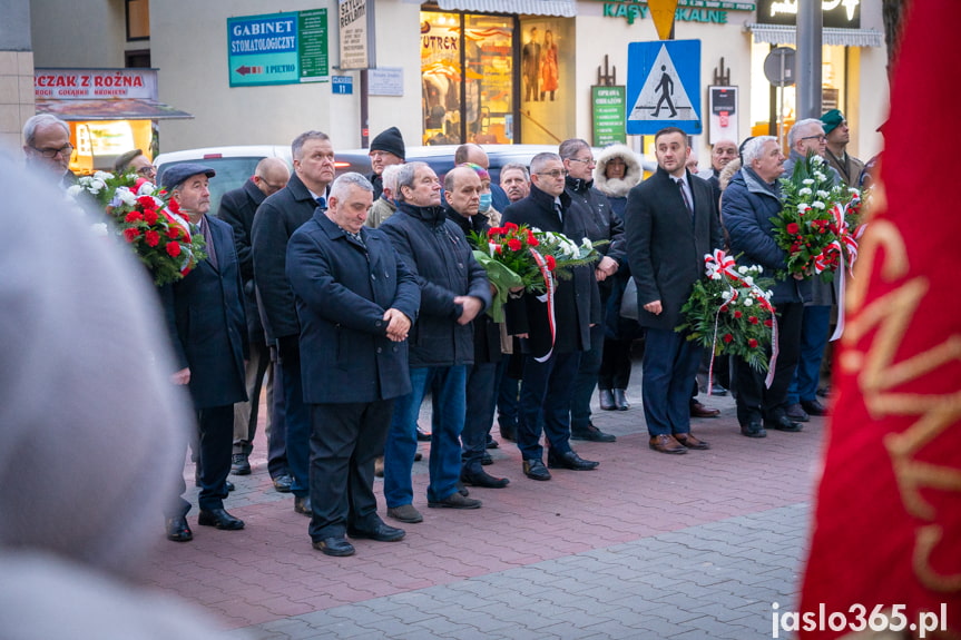 Odsłonięcie obelisku w Jaśle