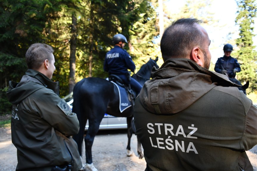 Patrole policji i straży leśnej w gminie Jasło