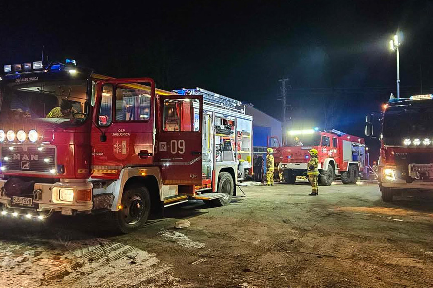 Pożar budynku w Lipnicy Górnej