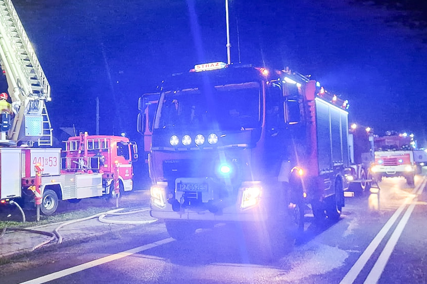 Pożar budynku w Siedliskach Sławęcińskich