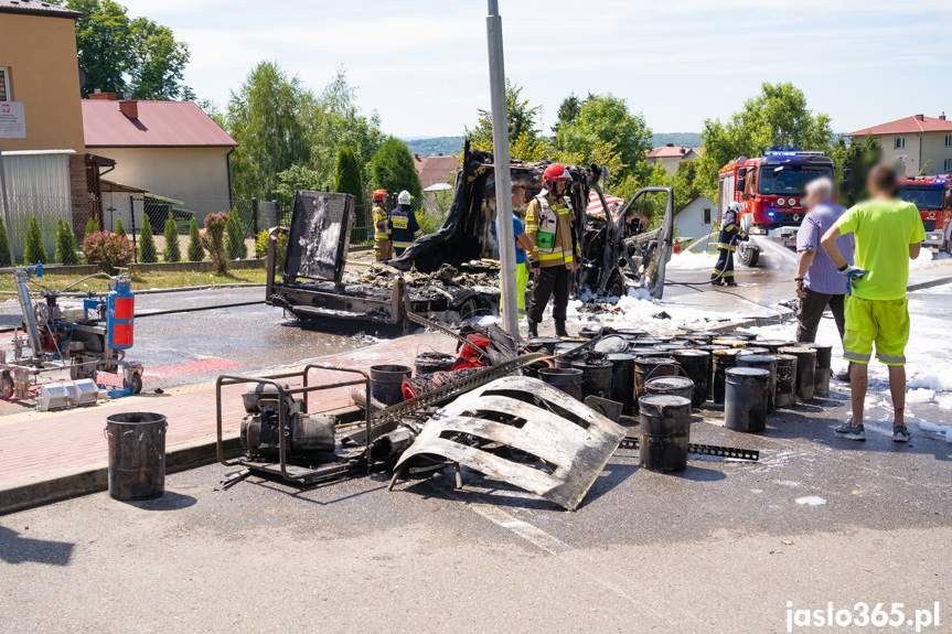 Pożar samochodu w Tarnowcu