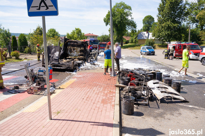 Pożar samochodu w Tarnowcu