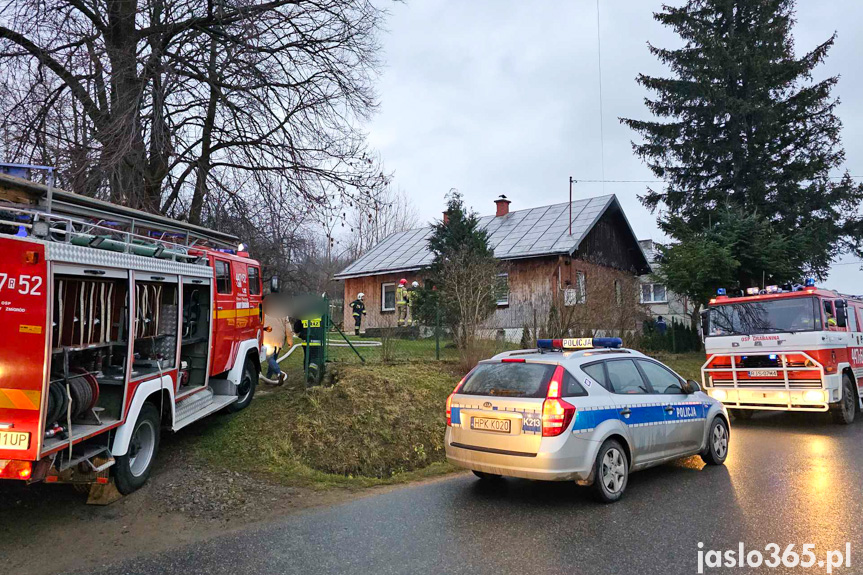 Pożar drewnianego budynku w Tokach