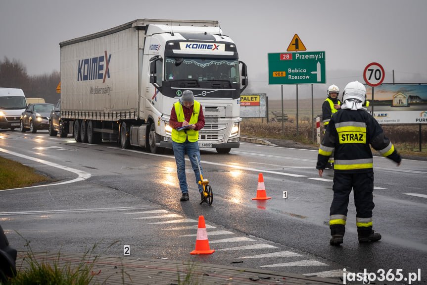 Wypadek na DK28 w Jaśle