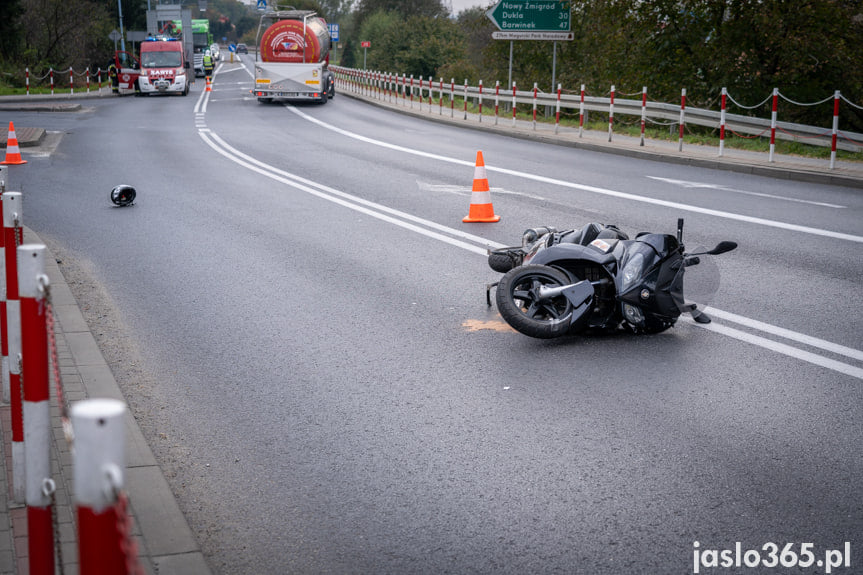 Wypadek na skrzyżowaniu w Jaśle