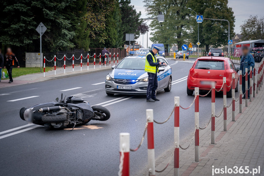 Wypadek na skrzyżowaniu w Jaśle