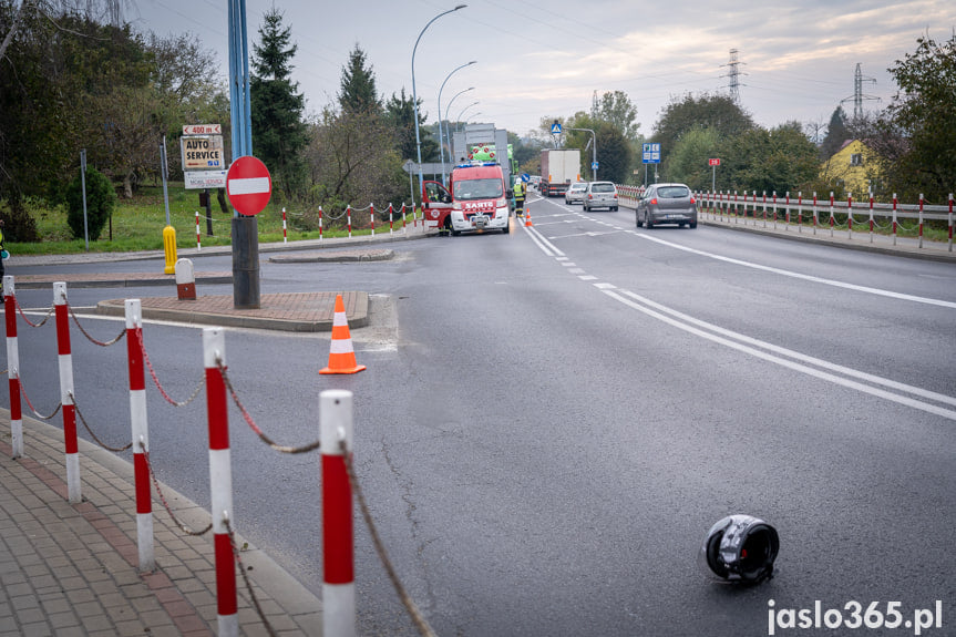 Wypadek na skrzyżowaniu w Jaśle