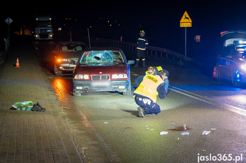 Wypadek w Trzcinicy na DK 28